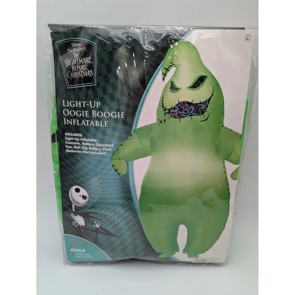 Spirit Inflatable Costume Child One Size Green Oogie Boogie Light-Up Disney NBC